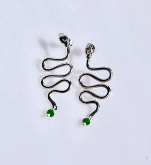 Open image in slideshow, Dangling Snake Earrings
