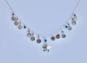 Open image in slideshow, Eye of Horus Dangling Necklace
